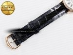 Ronde Louis Cartier 29mm RG DRF 1:1 Best Edition Sandblasted Beige Dial Diamonds Bezel on Blue Leather Strap Ronda Quartz - Görsel 19