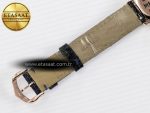 Ronde Louis Cartier 29mm RG DRF 1:1 Best Edition Sandblasted Beige Dial Diamonds Bezel on Blue Leather Strap Ronda Quartz - Görsel 20