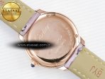 Ronde Louis Cartier 29mm RG DRF 1:1 Best Edition Sandblasted Beige Dial on Purple Leather Strap Ronda Quartz - Görsel 15