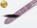 Ronde Louis Cartier 29mm RG DRF 1:1 Best Edition Sandblasted Beige Dial on Purple Leather Strap Ronda Quartz - Görsel 16