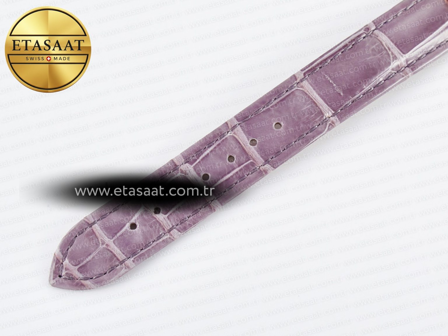 Ronde Louis Cartier 29mm RG DRF 1:1 Best Edition Sandblasted Beige Dial on Purple Leather Strap Ronda Quartz - Görsel 16