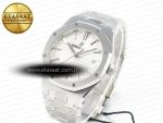 Royal Oak 34mm SS ZF 1:1 Best Edition White Textured Dial on SS Bracelet A5800
