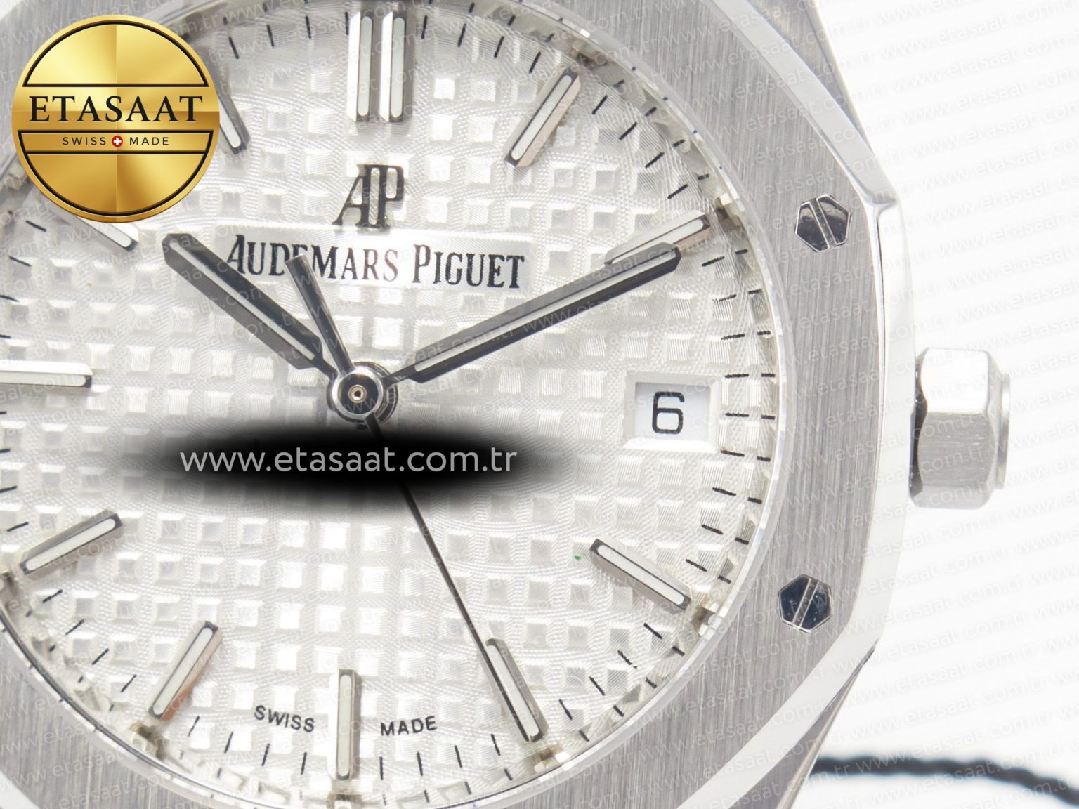 Royal Oak 34mm SS ZF 1:1 Best Edition White Textured Dial on SS Bracelet A5800 - Görsel 11