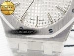 Royal Oak 34mm SS ZF 1:1 Best Edition White Textured Dial on SS Bracelet A5800 - Görsel 12