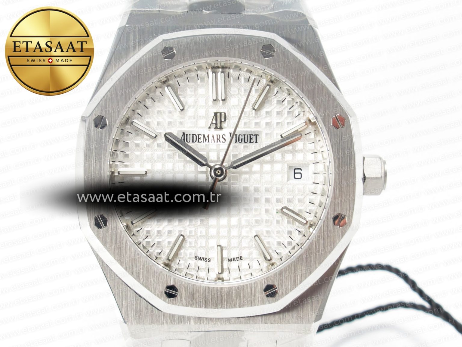 Royal Oak 34mm SS ZF 1:1 Best Edition White Textured Dial on SS Bracelet A5800 - Görsel 4
