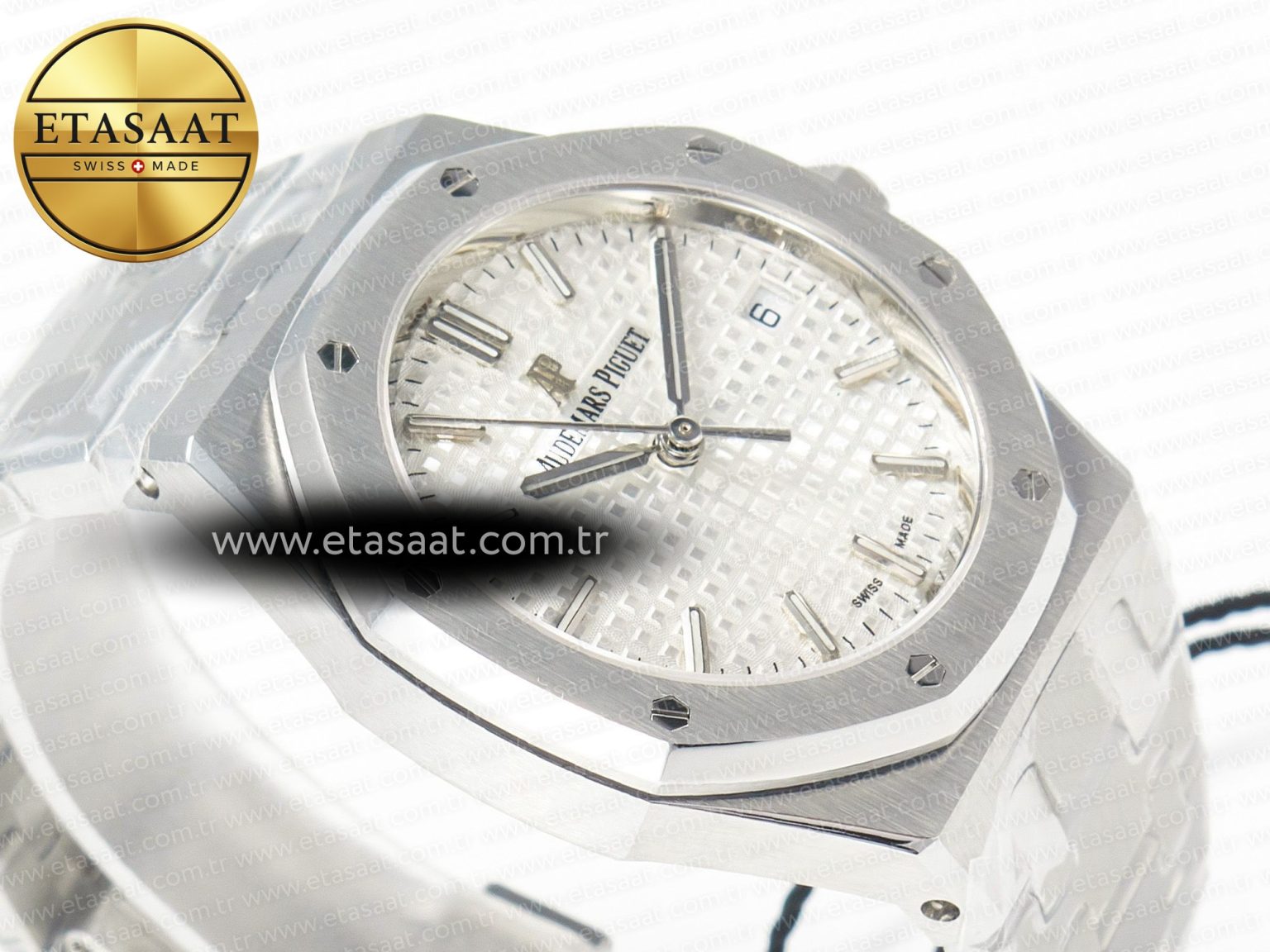 Royal Oak 34mm SS ZF 1:1 Best Edition White Textured Dial on SS Bracelet A5800 - Görsel 7