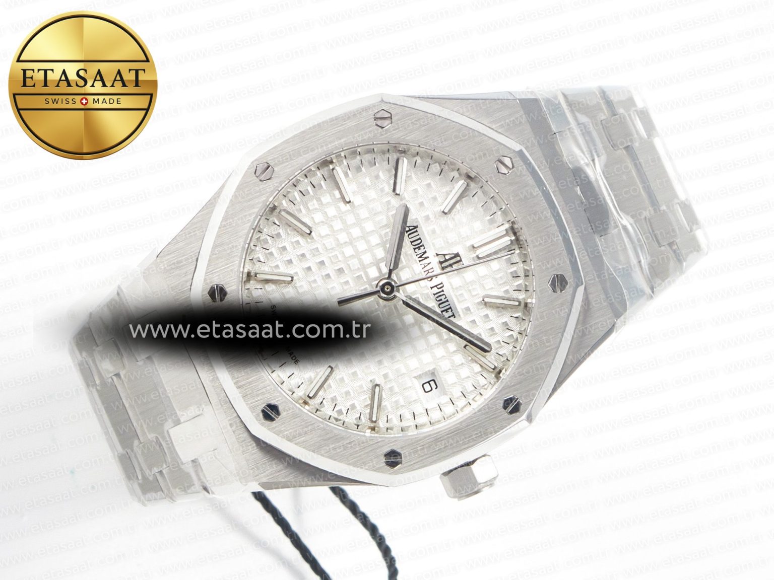 Royal Oak 34mm SS ZF 1:1 Best Edition White Textured Dial on SS Bracelet A5800 - Görsel 8