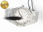 Royal Oak 34mm SS ZF 1:1 Best Edition White Textured Dial on SS Bracelet A5800 - Görsel 9