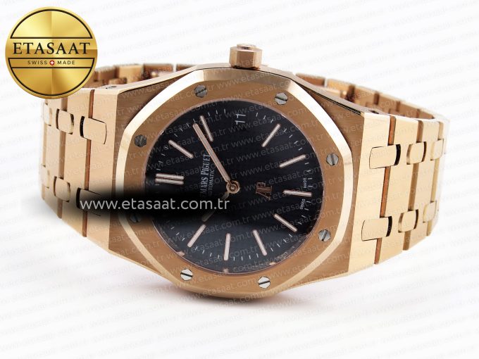Royal Oak 39mm 15202 RG IPF 1:1 Best Edition Blue Textured Dial on RG Bracelet A2121 - Görsel 6
