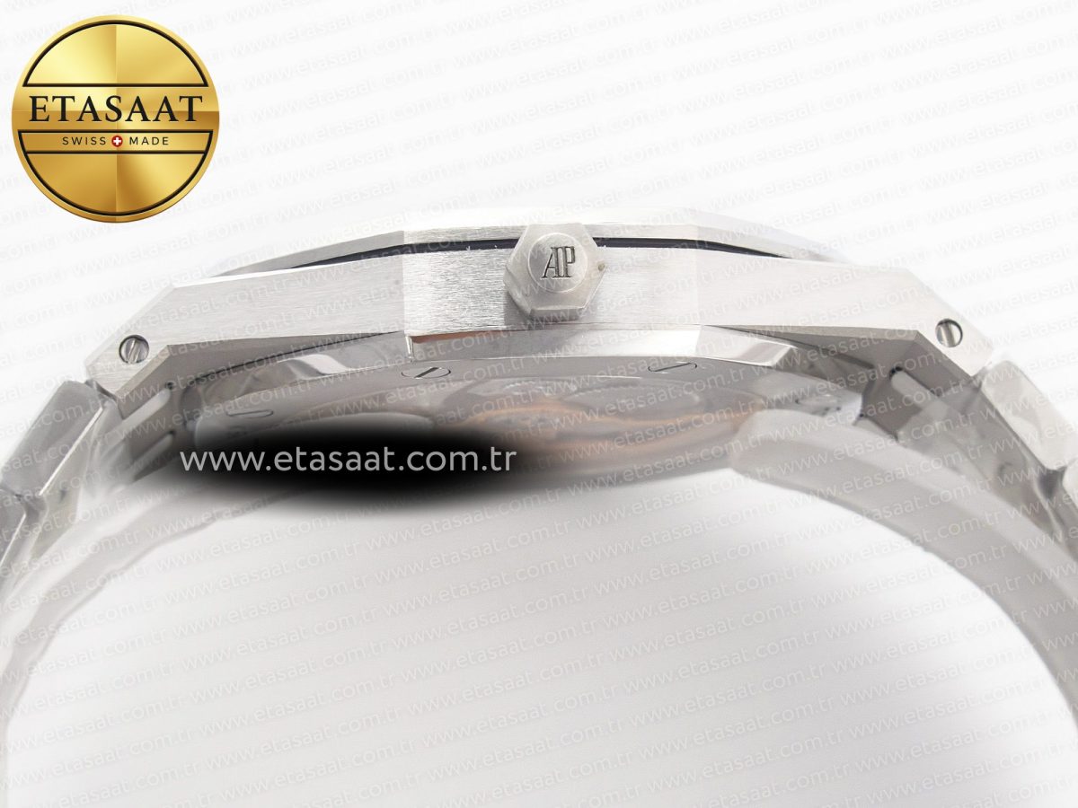 Royal Oak 39mm 15202 SS ZF 1:1 Best Edition Blue Textured Dial on SS Bracelet A2121 V2 - Görsel 15