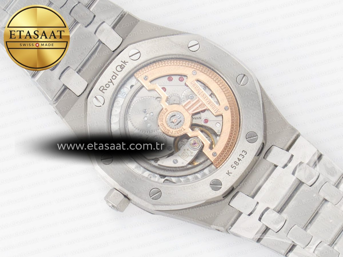 Royal Oak 39mm 15202 SS ZF 1:1 Best Edition Blue Textured Dial on SS Bracelet A2121 V2 - Görsel 17