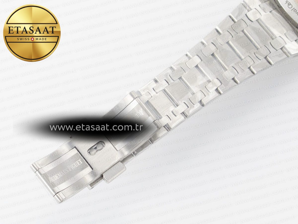 Royal Oak 39mm 15202 SS ZF 1:1 Best Edition Blue Textured Dial on SS Bracelet A2121 V2 - Görsel 24