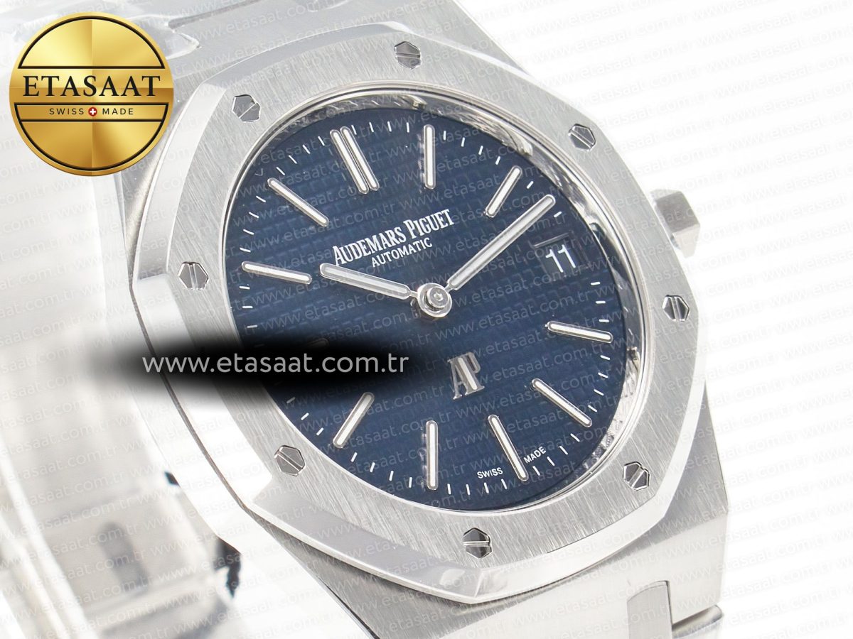 Royal Oak 39mm 15202 SS ZF 1:1 Best Edition Blue Textured Dial on SS Bracelet A2121 V2 - Görsel 5