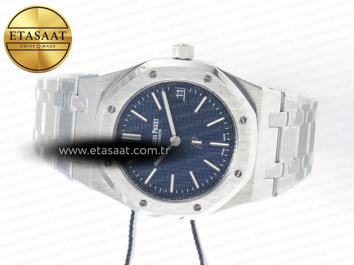 Royal Oak 39mm 15202 SS ZF 1:1 Best Edition Blue Textured Dial on SS Bracelet A2121 V2 - Görsel 9