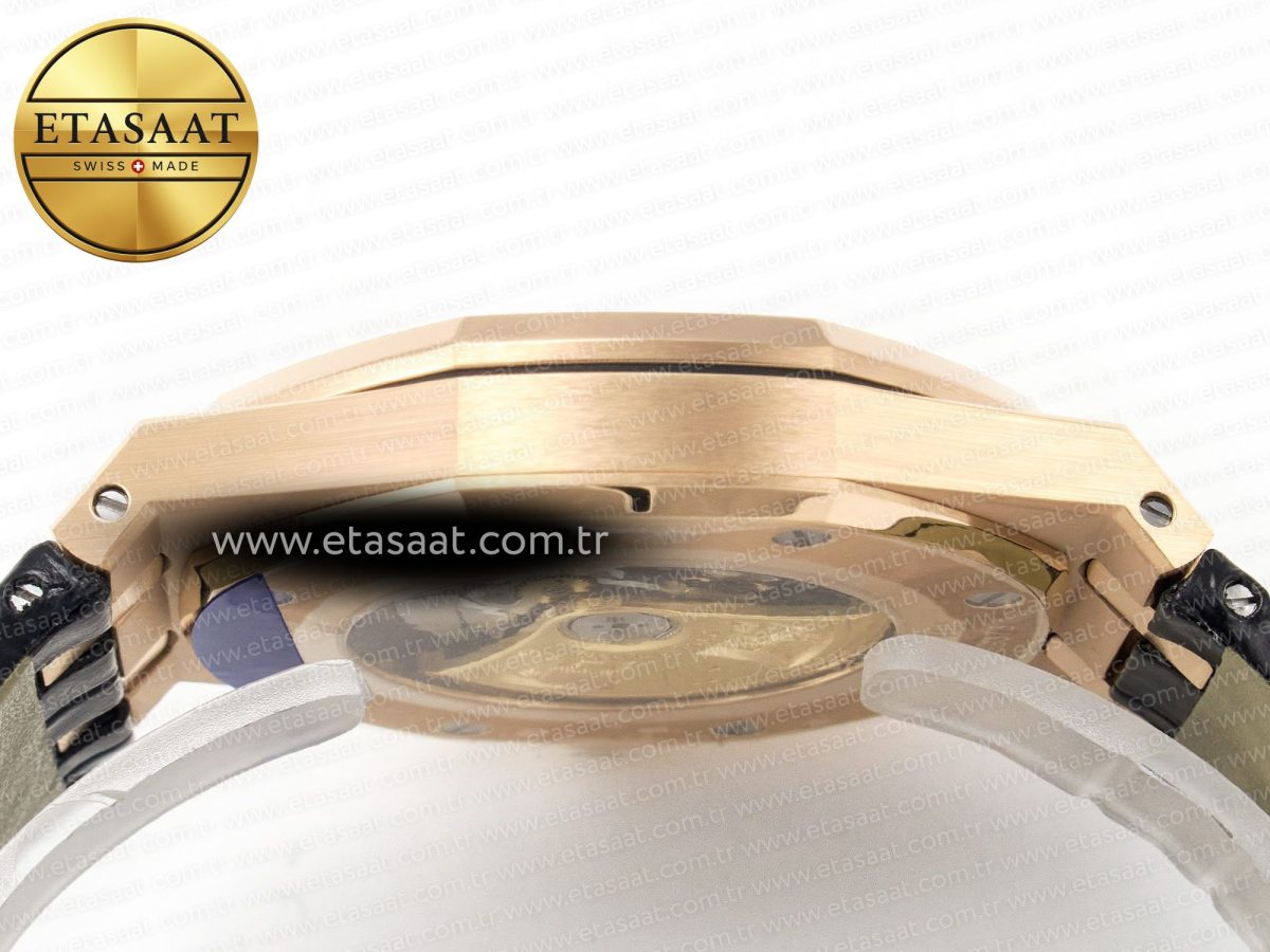 Audemars Piguet Royal 15400  Black Leather Strap SA3120 - Görsel 14