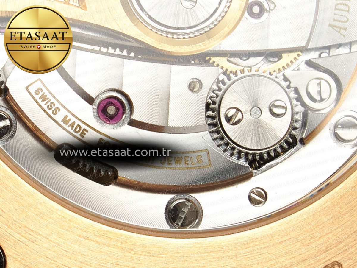 Audemars Piguet Royal 15400  Black Leather Strap SA3120 - Görsel 21