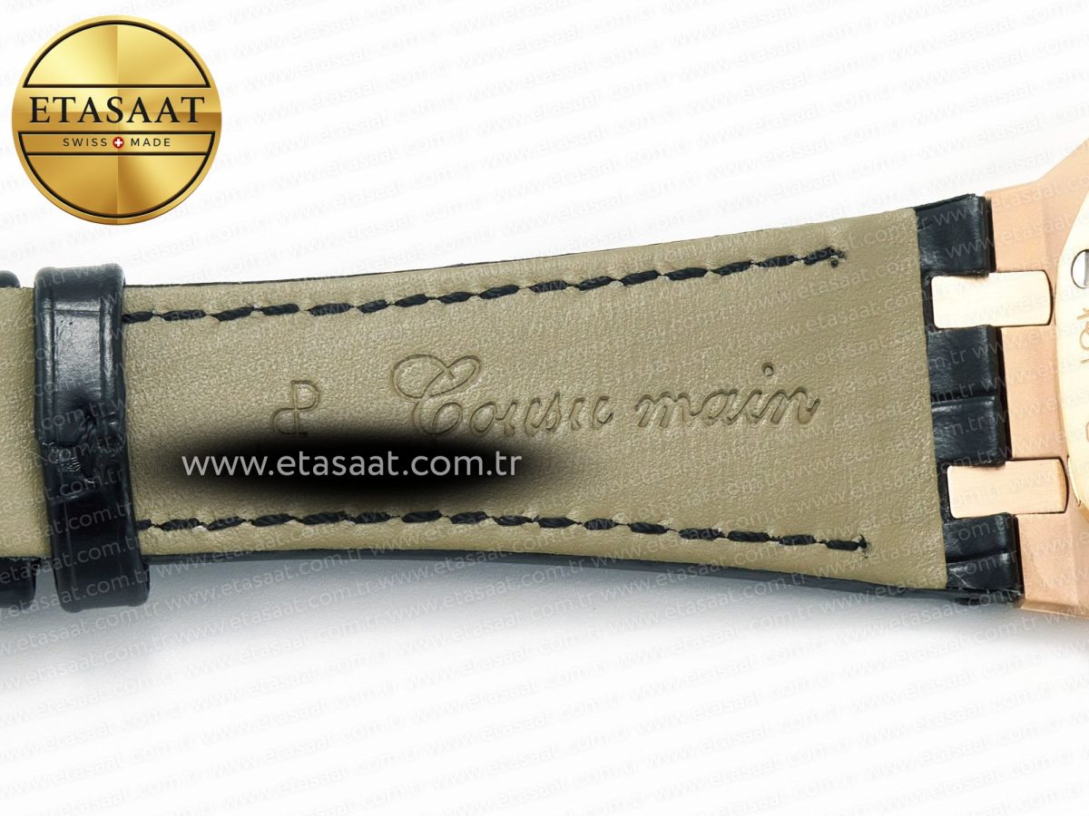 Audemars Piguet Royal 15400  Black Leather Strap SA3120 - Görsel 28