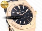 Audemars Piguet Royal 15400  Black Leather Strap SA3120 - Görsel 5