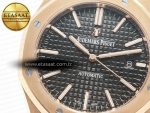 Royal Oak 41mm 15400 RG ZF 1:1 Best Edition Black Textured Dial on RG Bracelet V2 SA3120 Super Clone - Görsel 10