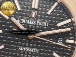 Royal Oak 41mm 15400 RG ZF 1:1 Best Edition Black Textured Dial on RG Bracelet V2 SA3120 Super Clone - Görsel 11