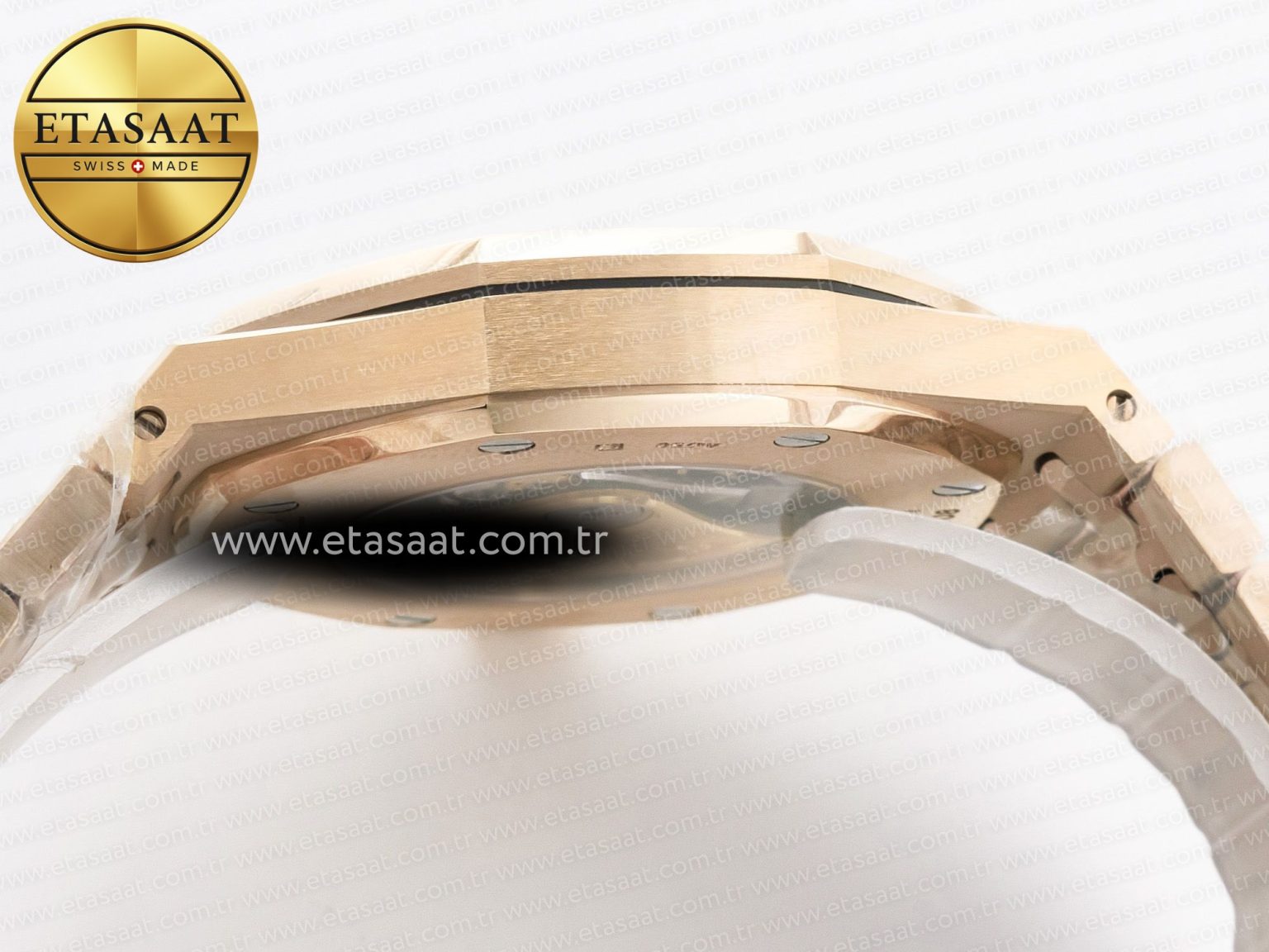 Royal Oak 41mm 15400 RG ZF 1:1 Best Edition Black Textured Dial on RG Bracelet V2 SA3120 Super Clone - Görsel 14
