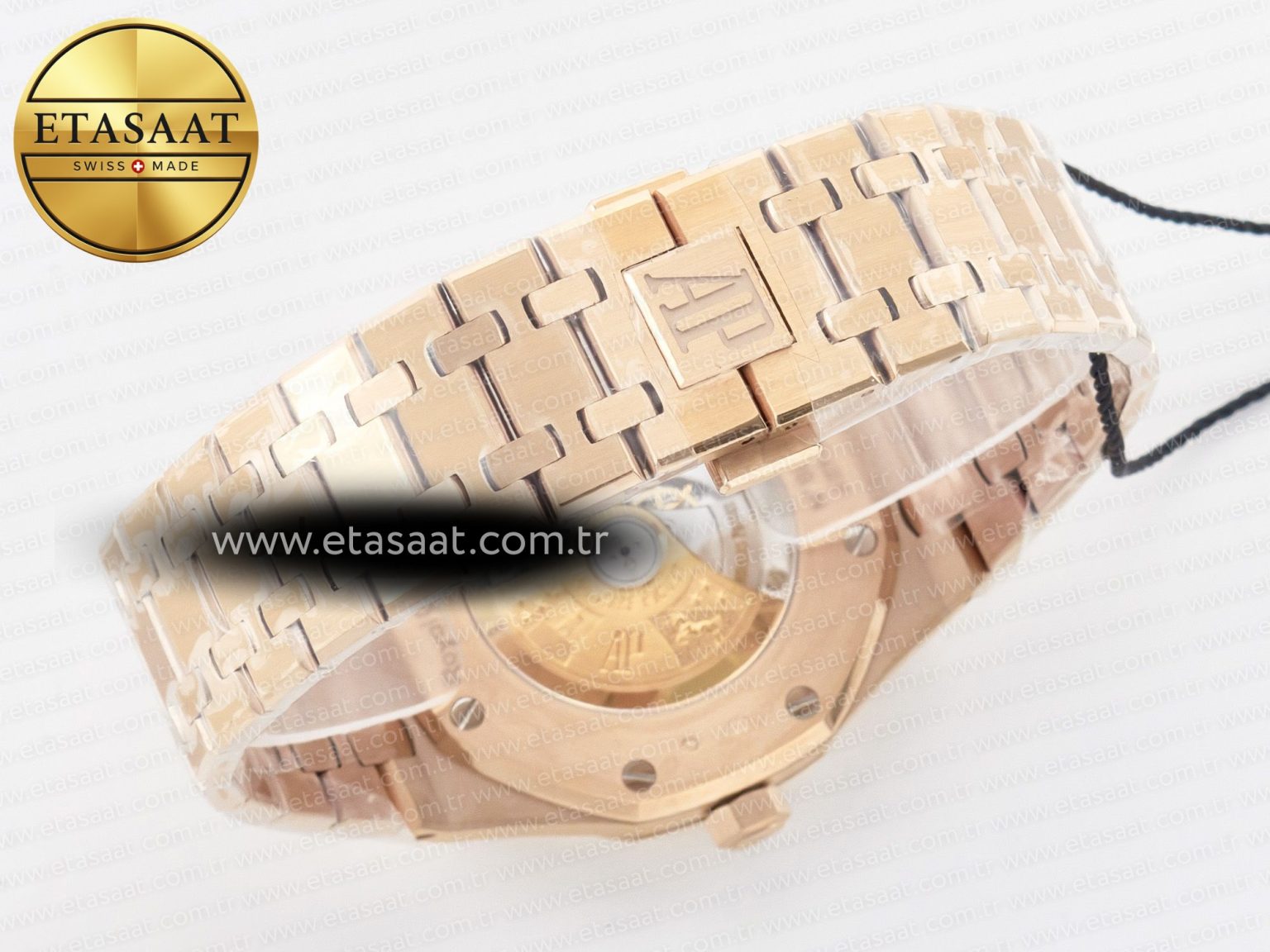 Royal Oak 41mm 15400 RG ZF 1:1 Best Edition Black Textured Dial on RG Bracelet V2 SA3120 Super Clone - Görsel 16