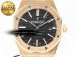 Royal Oak 41mm 15400 RG ZF 1:1 Best Edition Black Textured Dial on RG Bracelet V2 SA3120 Super Clone - Görsel 4