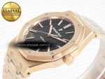 Royal Oak 41mm 15400 RG ZF 1:1 Best Edition Black Textured Dial on RG Bracelet V2 SA3120 Super Clone - Görsel 6