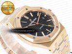 Royal Oak 41mm 15400 RG ZF 1:1 Best Edition Black Textured Dial on RG Bracelet V2 SA3120 Super Clone - Görsel 7