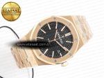 Royal Oak 41mm 15400 RG ZF 1:1 Best Edition Black Textured Dial on RG Bracelet V2 SA3120 Super Clone - Görsel 8