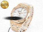 Royal Oak 41mm 15400 RG ZF 1:1 Best Edition White Textured Dial on RG Bracelet V2 SA3120 Super Clone