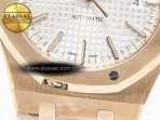 Royal Oak 41mm 15400 RG ZF 1:1 Best Edition White Textured Dial on RG Bracelet V2 SA3120 Super Clone - Görsel 13