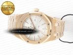 Royal Oak 41mm 15400 RG ZF 1:1 Best Edition White Textured Dial on RG Bracelet V2 SA3120 Super Clone - Görsel 9