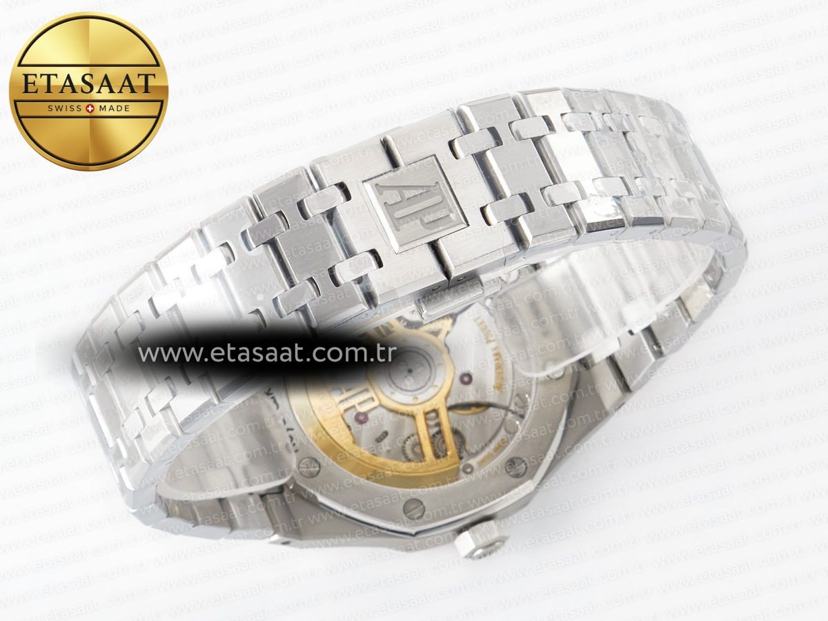Royal Oak 41mm 15500 SS ZF 1:1 Best Edition Black Textured Dial on SS Bracelet SA4302 Super Clone V3 - Görsel 15
