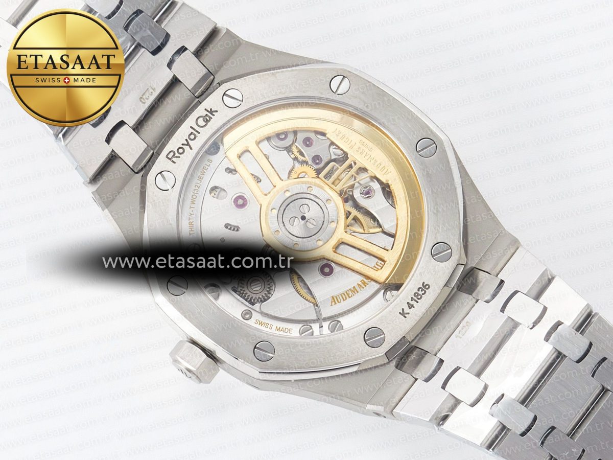 Royal Oak 41mm 15500 SS ZF 1:1 Best Edition Black Textured Dial on SS Bracelet SA4302 Super Clone V3 - Görsel 16