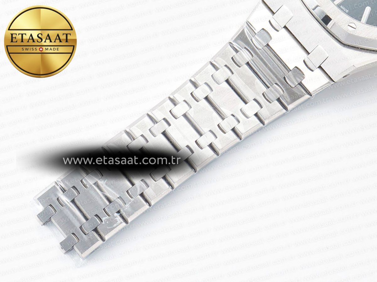 Royal Oak 41mm 15500 SS ZF 1:1 Best Edition Black Textured Dial on SS Bracelet SA4302 Super Clone V3 - Görsel 22