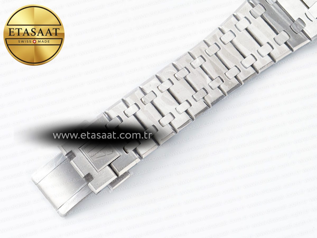 Royal Oak 41mm 15500 SS ZF 1:1 Best Edition Black Textured Dial on SS Bracelet SA4302 Super Clone V3 - Görsel 23