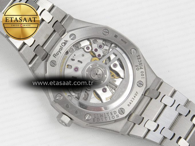 Royal Oak 41mm 15510BC SS ZF 1:1 Best Edition Ice Blue Crystal Dial on SS Bracelet SA4302 Super Clone V3 - Görsel 12