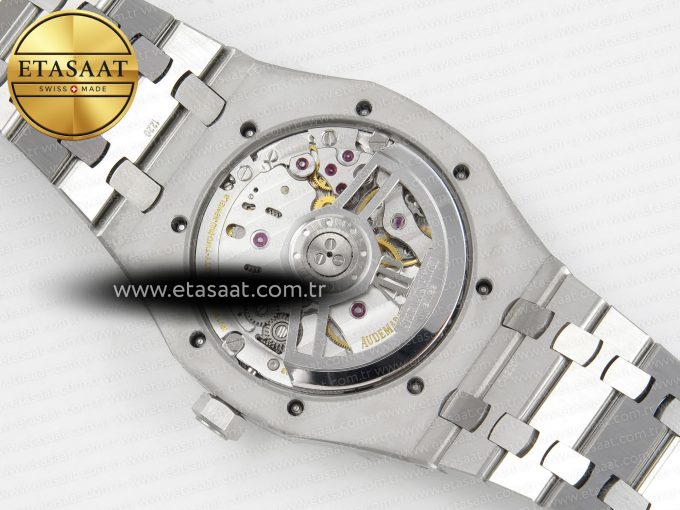 Royal Oak 41mm 15510BC SS ZF 1:1 Best Edition Ice Blue Crystal Dial on SS Bracelet SA4302 Super Clone V3 - Görsel 13