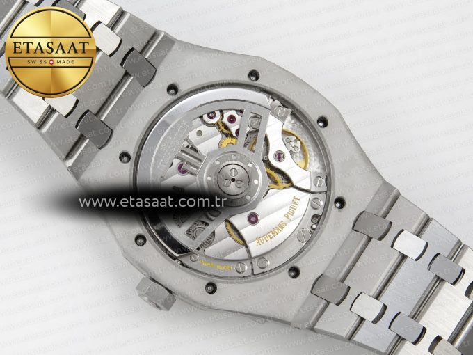 Royal Oak 41mm 15510BC SS ZF 1:1 Best Edition Ice Blue Crystal Dial on SS Bracelet SA4302 Super Clone V3 - Görsel 14