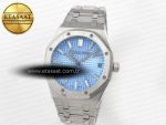 Royal Oak 41mm 15510BC SS ZF 1:1 Best Edition Ice Blue Crystal Dial on SS Bracelet SA4302 Super Clone V3 - Görsel 2