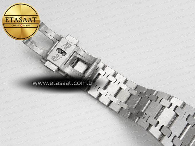 Royal Oak 41mm 15510BC SS ZF 1:1 Best Edition Ice Blue Crystal Dial on SS Bracelet SA4302 Super Clone V3 - Görsel 24