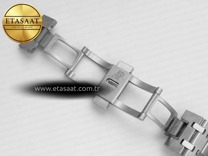 Royal Oak 41mm 15510BC SS ZF 1:1 Best Edition Ice Blue Crystal Dial on SS Bracelet SA4302 Super Clone V3 - Görsel 26