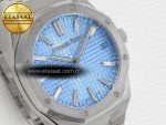 Royal Oak 41mm 15510BC SS ZF 1:1 Best Edition Ice Blue Crystal Dial on SS Bracelet SA4302 Super Clone V3 - Görsel 5