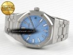 Royal Oak 41mm 15510BC SS ZF 1:1 Best Edition Ice Blue Crystal Dial on SS Bracelet SA4302 Super Clone V3 - Görsel 9
