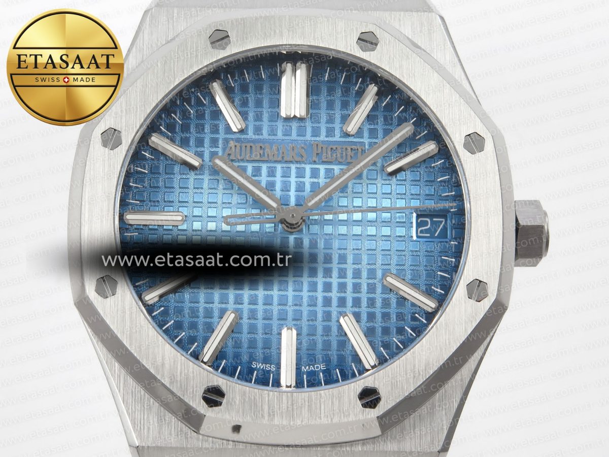 Audemars Piguet Royal Oak 15510BC Ice Blue Textured Dial on SS SA4302 - Görsel 4