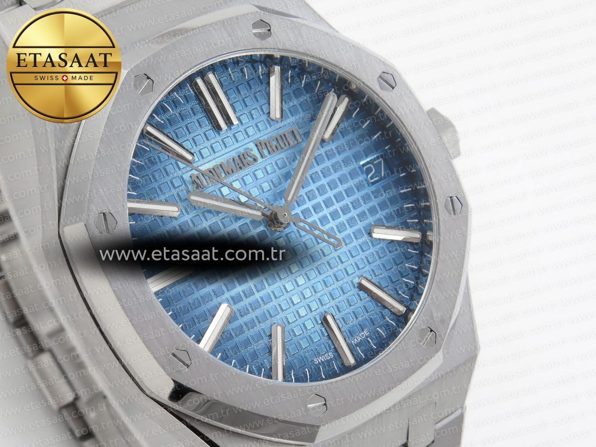 Audemars Piguet Royal Oak 15510BC Ice Blue Textured Dial on SS SA4302 - Görsel 5