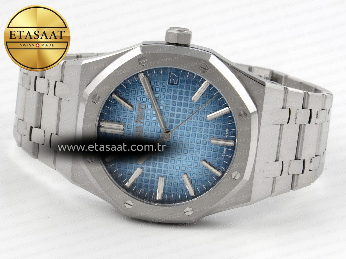 Audemars Piguet Royal Oak 15510BC Ice Blue Textured Dial on SS SA4302 - Görsel 9