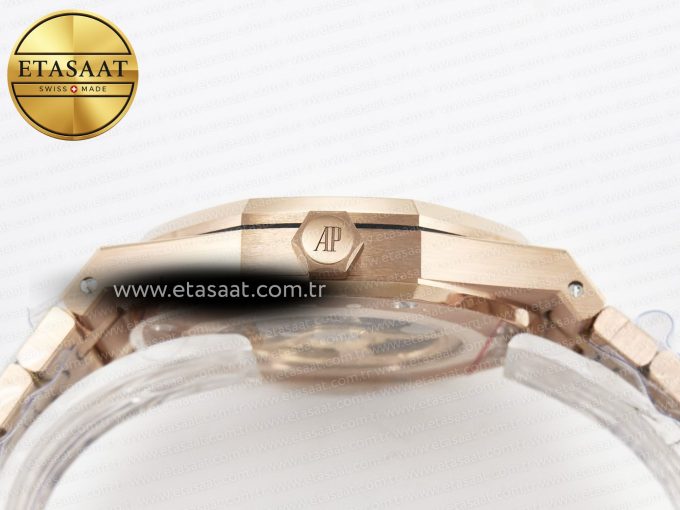 Royal Oak 41mm Openworked 15407 RG THBF 1:1 Best Edition on RG Bracelet SA3132 V2 - Görsel 14