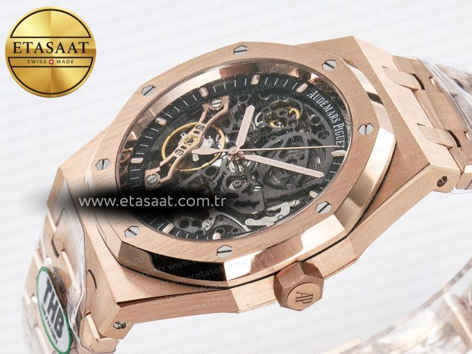 Royal Oak 41mm Openworked 15407 RG THBF 1:1 Best Edition on RG Bracelet SA3132 V2 - Görsel 6